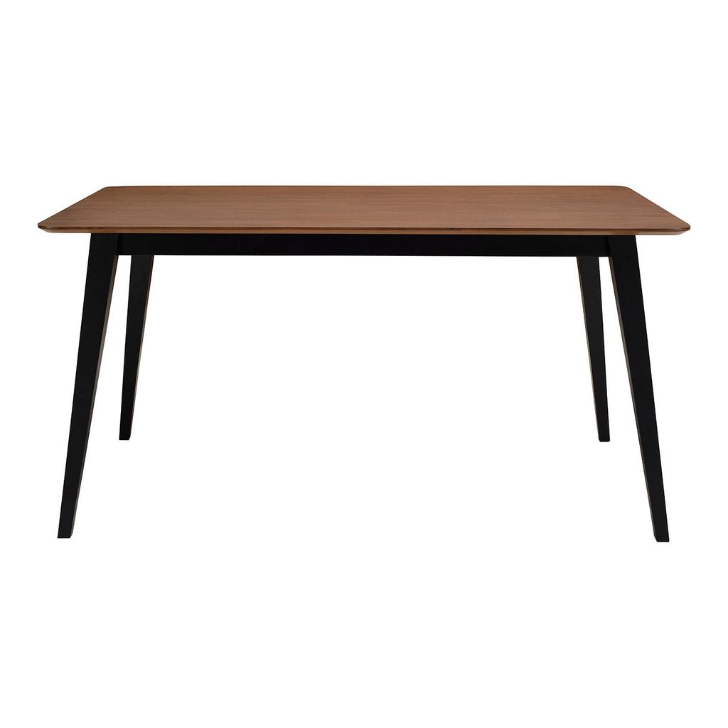 AIMIZON Qletun dining table in Black colour leg, Cocoa colour top