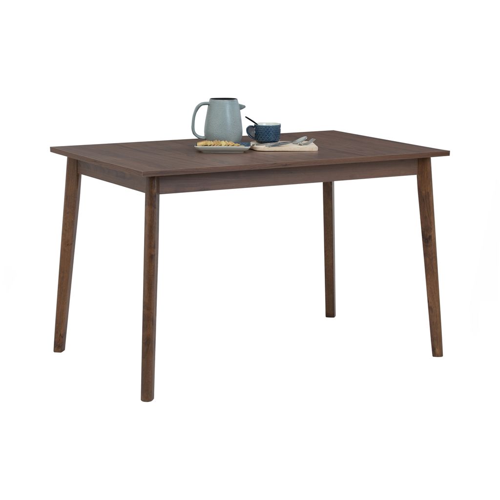 AIMIZON Uterk dining table in Cocoa colour leg, Walnut colour top (T25mm)