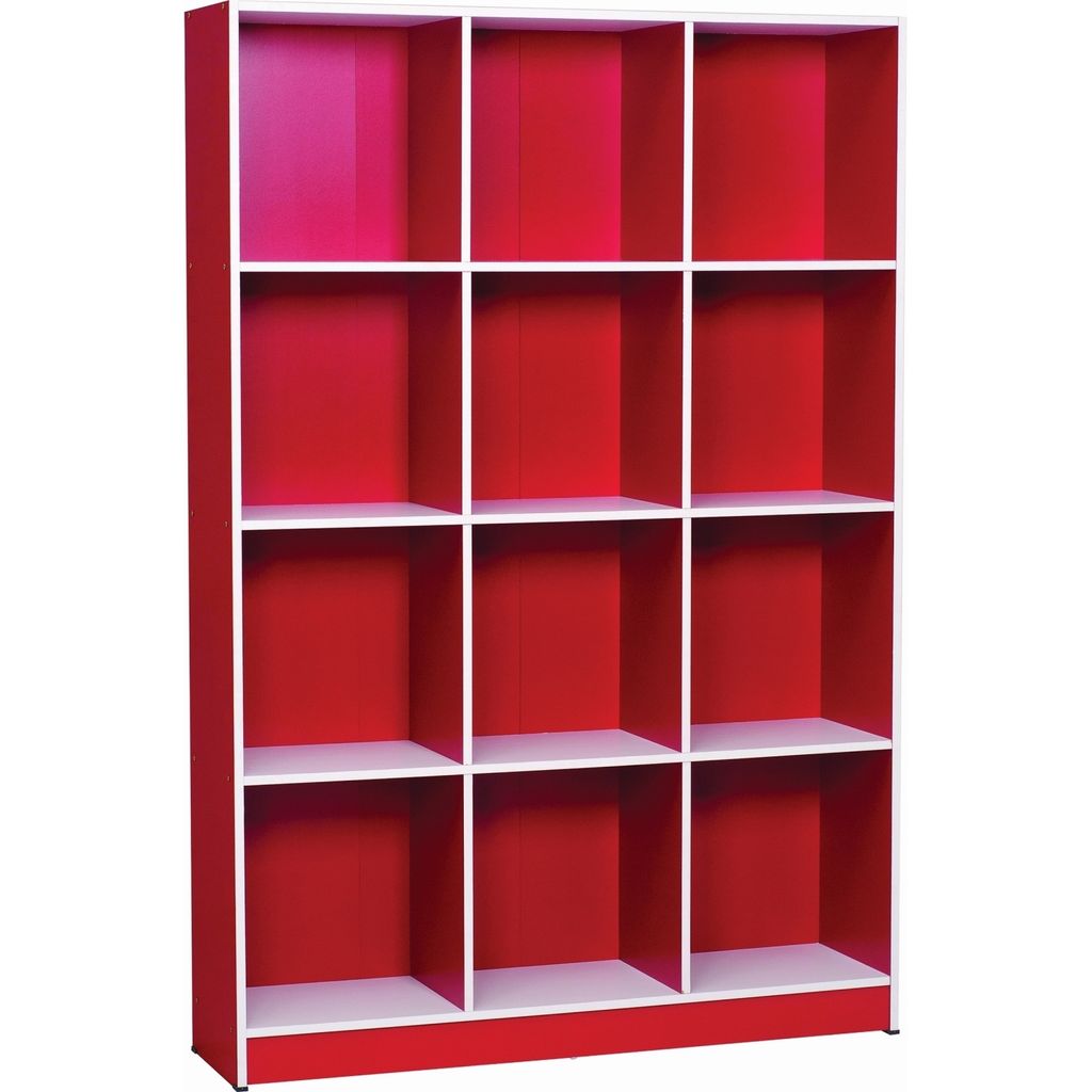 AIMIZON Dcu 12 compartment file cabinet in Red and White colour