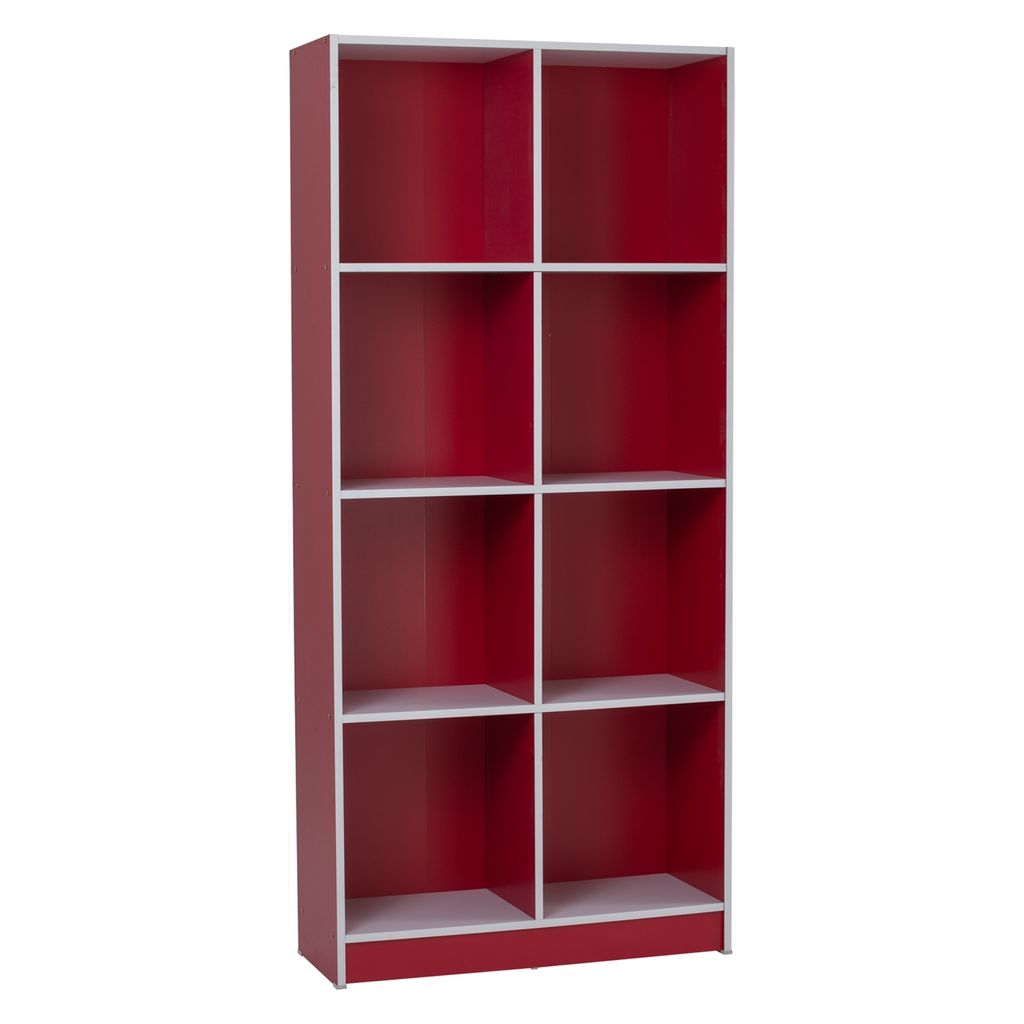 AIMIZON Dcu 8 compartment file cabinet in Red and White colour