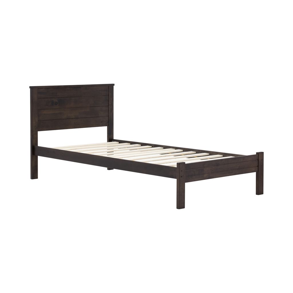 AIMIZON Crendo single bed in Dark Chestnut colour