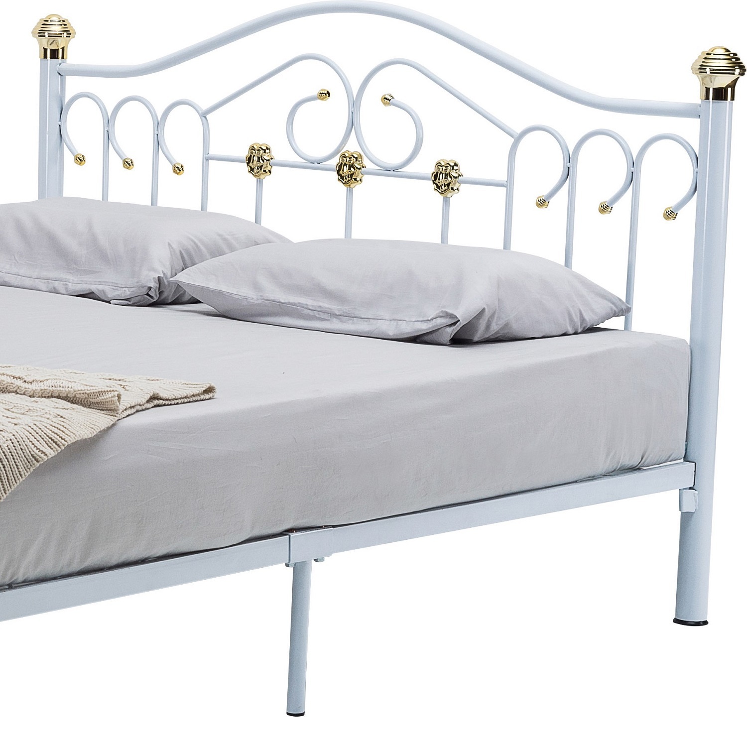 AIMIZON Ieldin queen bed in White colour