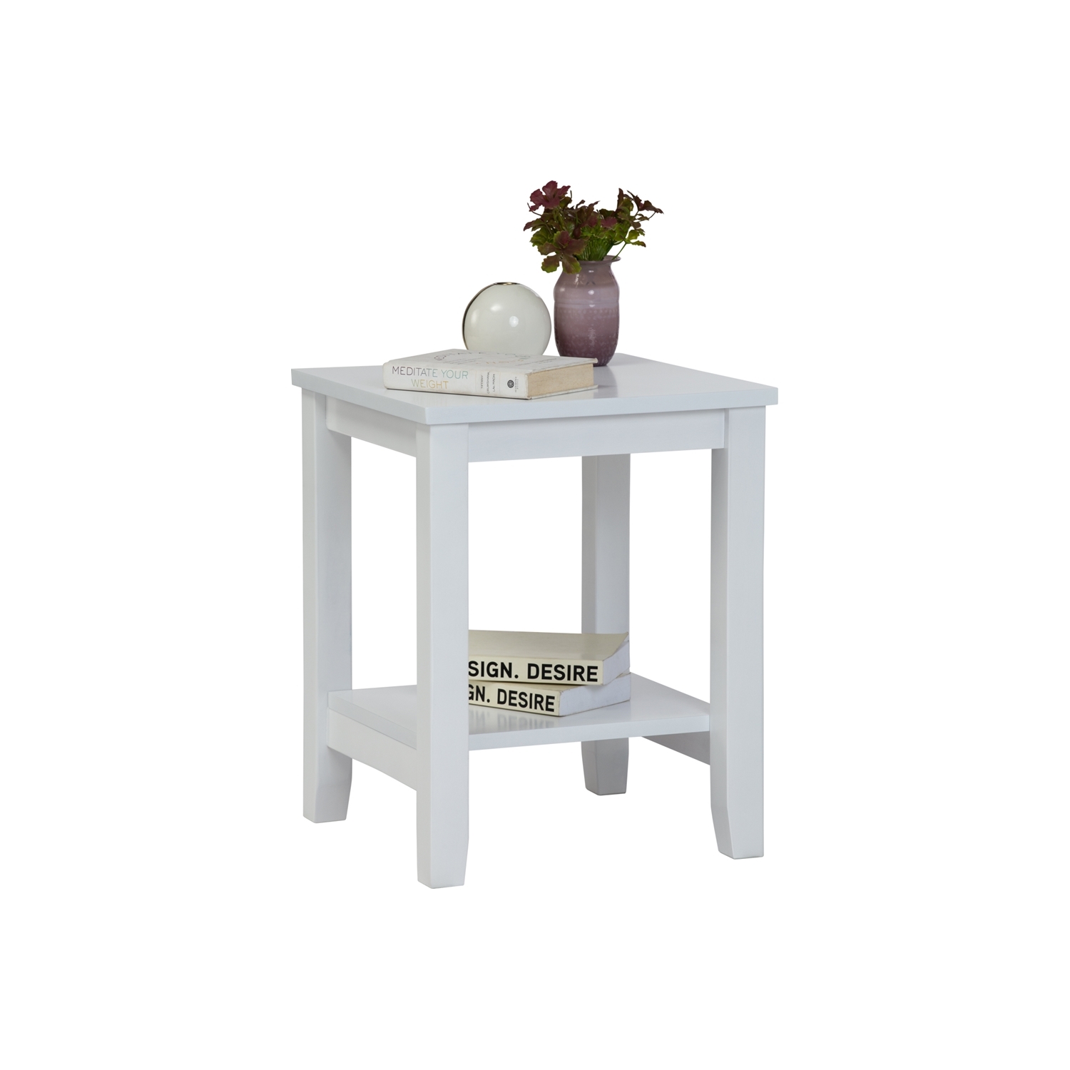 AIMIZON Flone bedside table in White colour