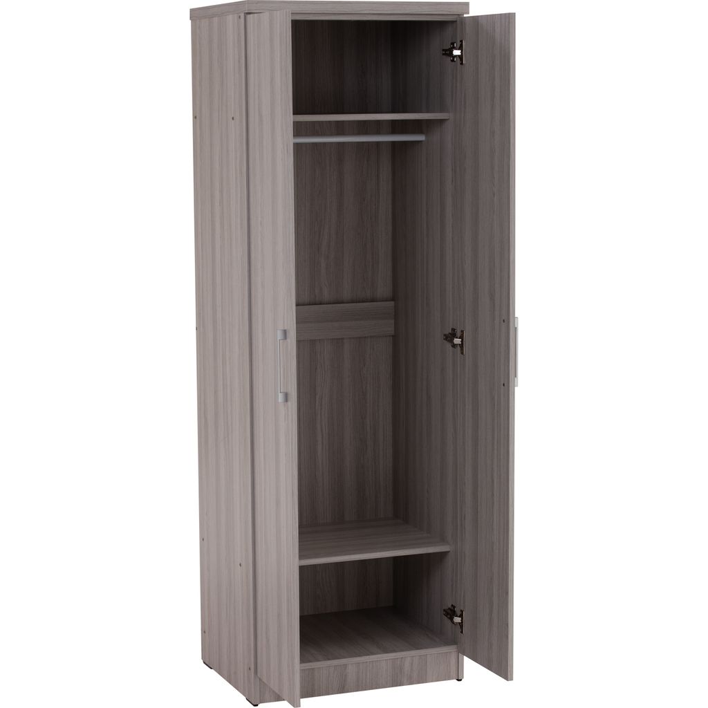 AIMIZON Eablon 2 door wardrobe in Grey Line colour