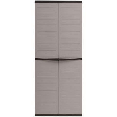 AIMIZON Pptomas large wardrobe with Black colour body, Grey colour door