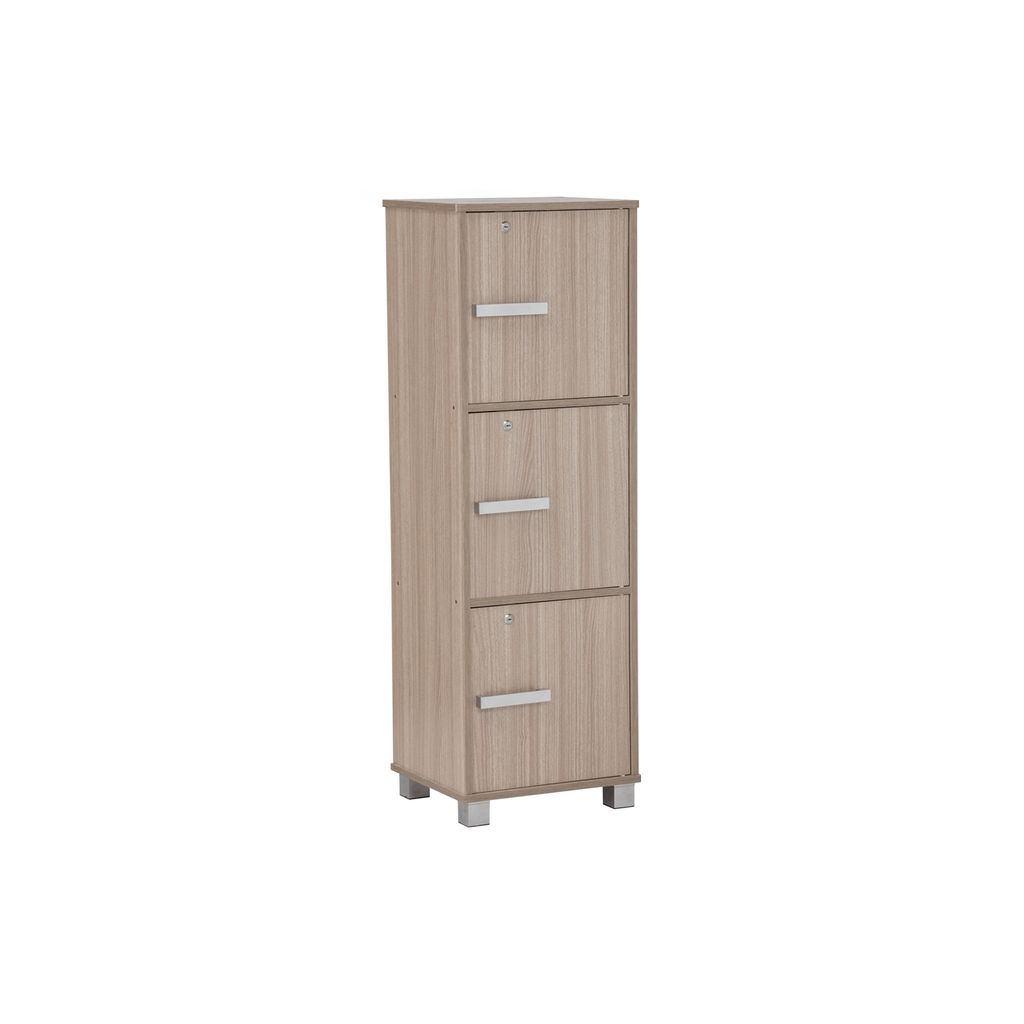 AIMIZON Oeumo High cabinet with 3 doors in Ebonnese colour