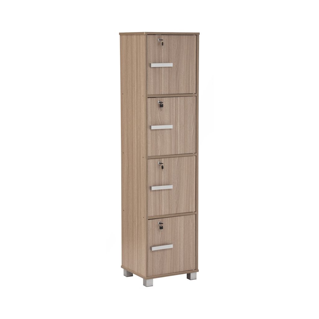AIMIZON Oeumo High cabinet with 4 doors in Ebonnese colour