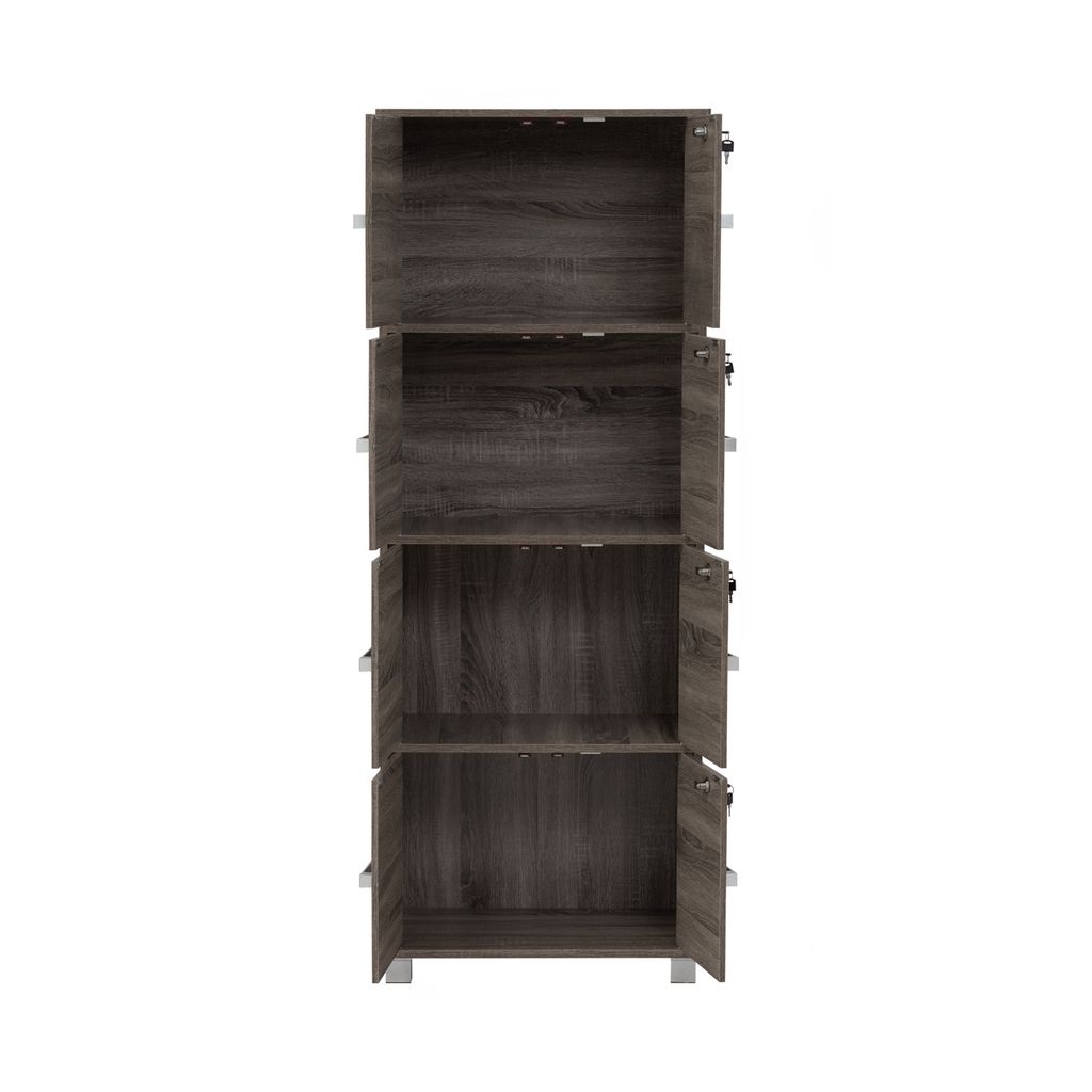 AIMIZON Oeumo High cabinet with 8 doors in Sonoma Dark colour
