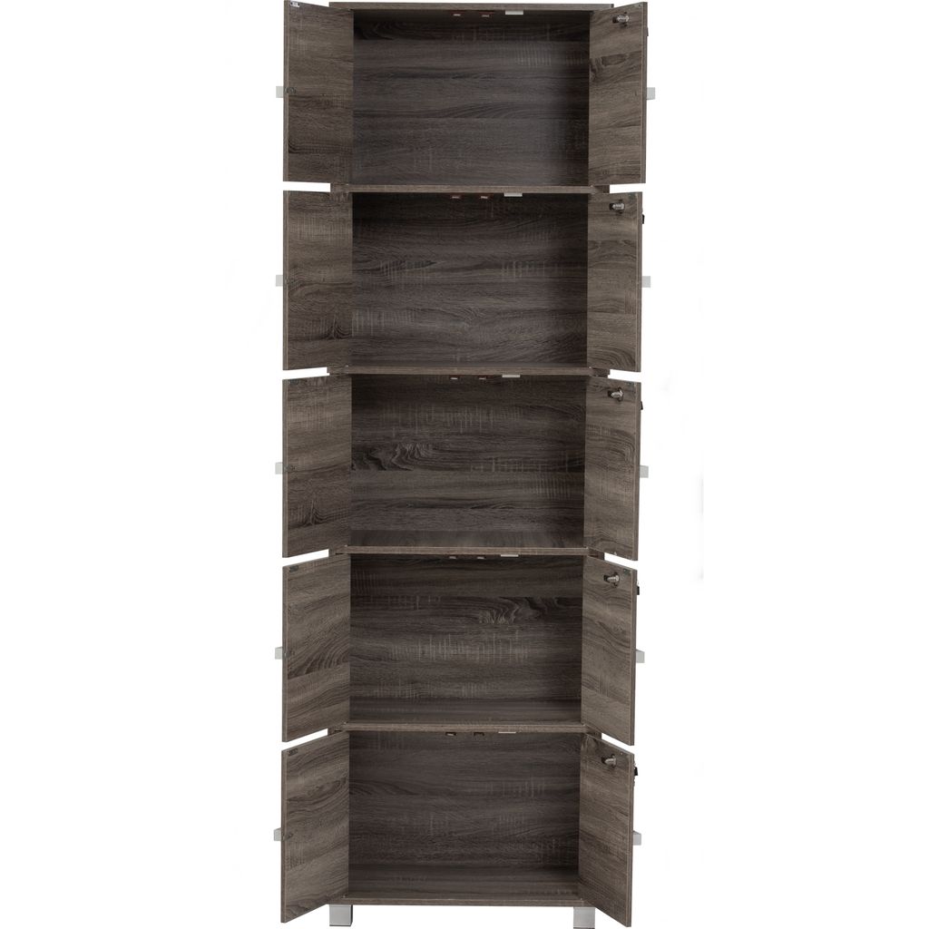 AIMIZON Oeumo High cabinet with 10 doors in Sonoma Dark colour