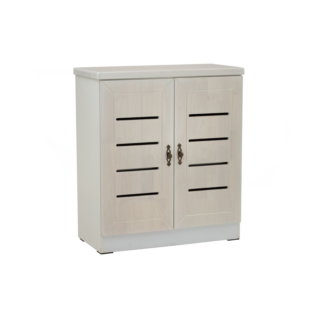 AIMIZON Cuwir 2 door shoe cabinet in White colour