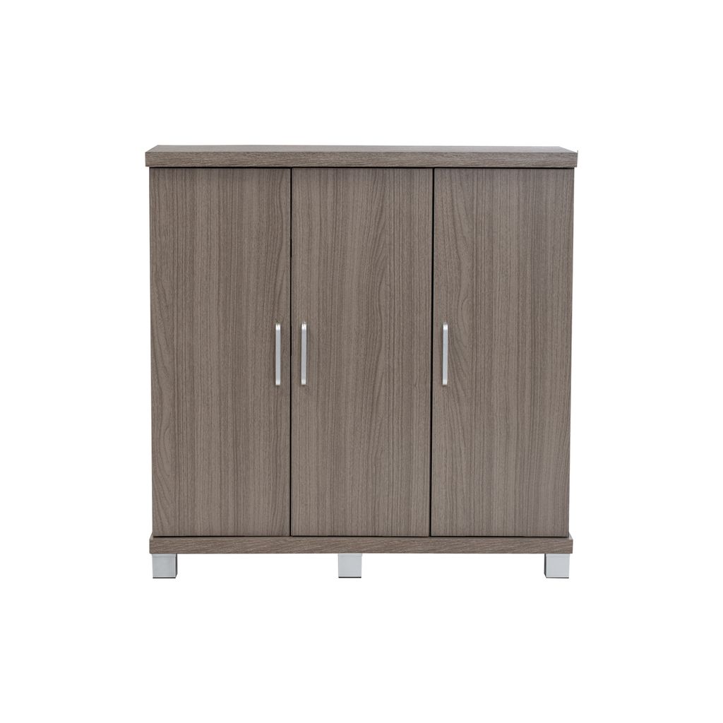 AIMIZON Dulambas 3 door shoe cabinet in Grey Beechwood colour