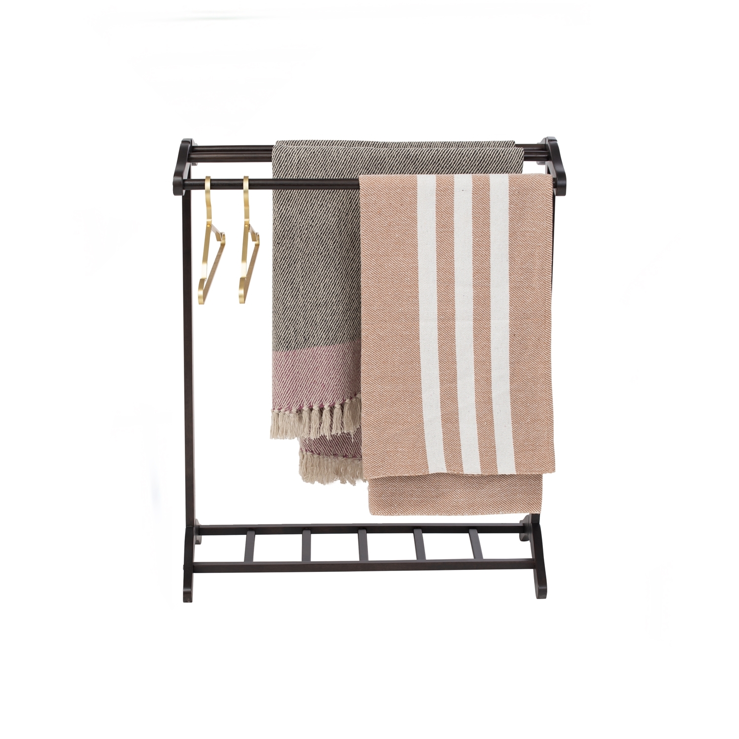 AIMIZON Proun low towel stand in Dark Chestnut colour