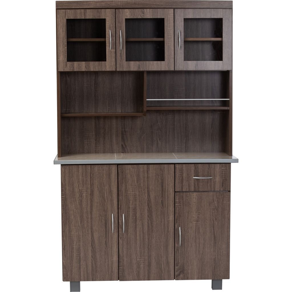 AIMIZON Griy tall kitchen cabinet in Sonoma Dark colour