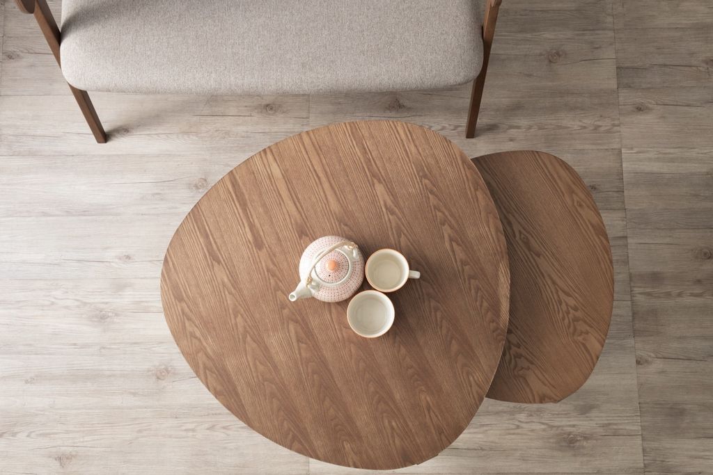 AIMIZON Tendre set of 2 coffee table in Cocoa colour