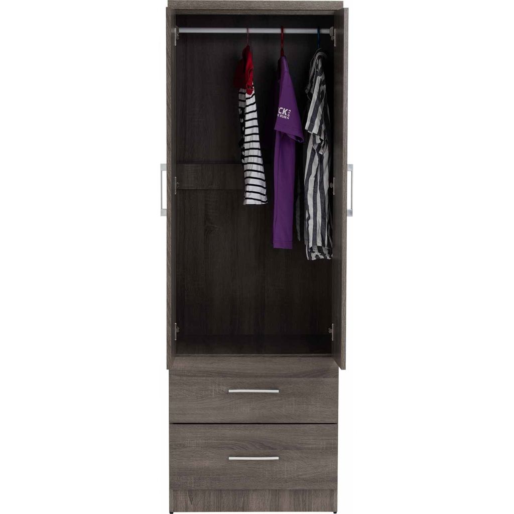 AIMIZON Eablon 2 Doors+3 Drawers wardrobe in Sonoma Dark colour