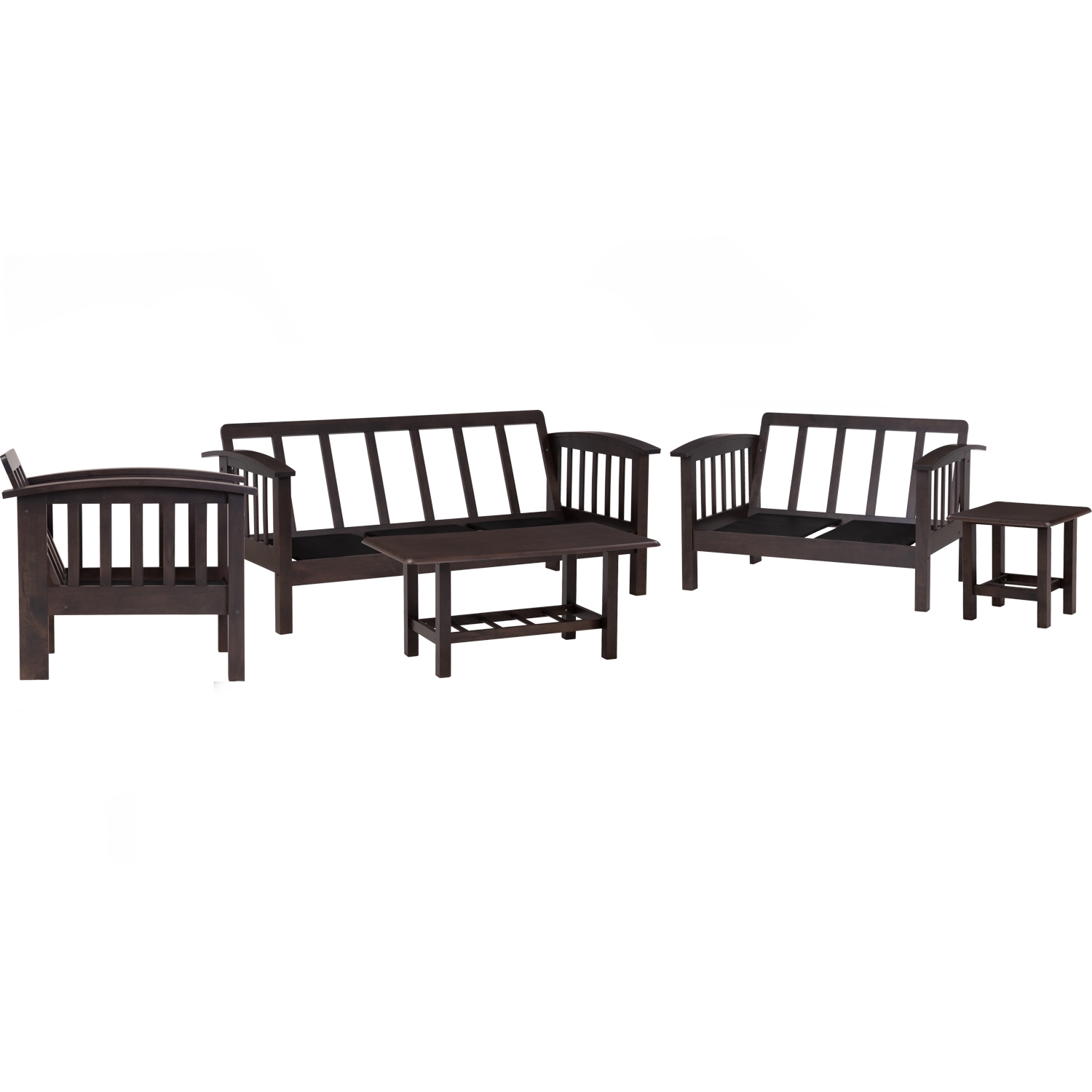 AIMIZON Nirove sofa set 123+1+1 in Dark Chestnut colour