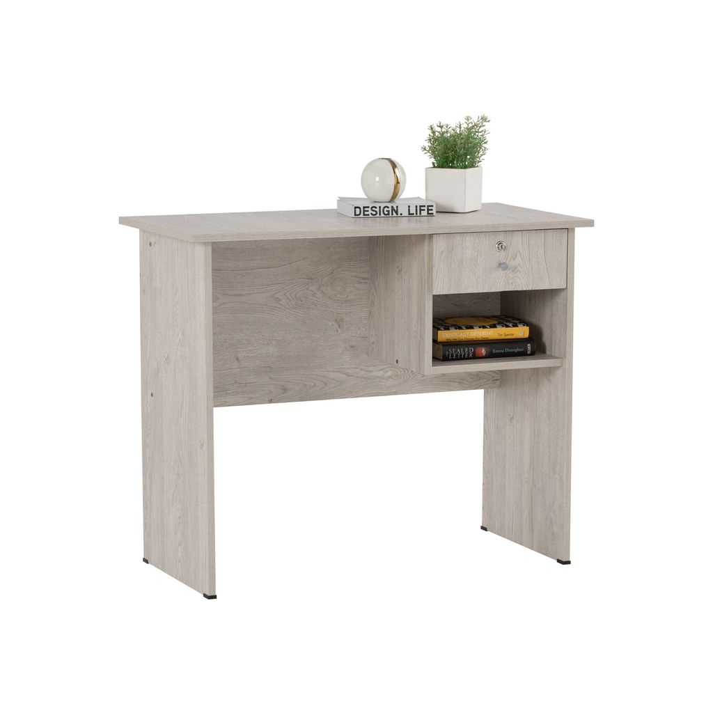 AIMIZON Dcu office table with 1 drawer in Grey Line colour
