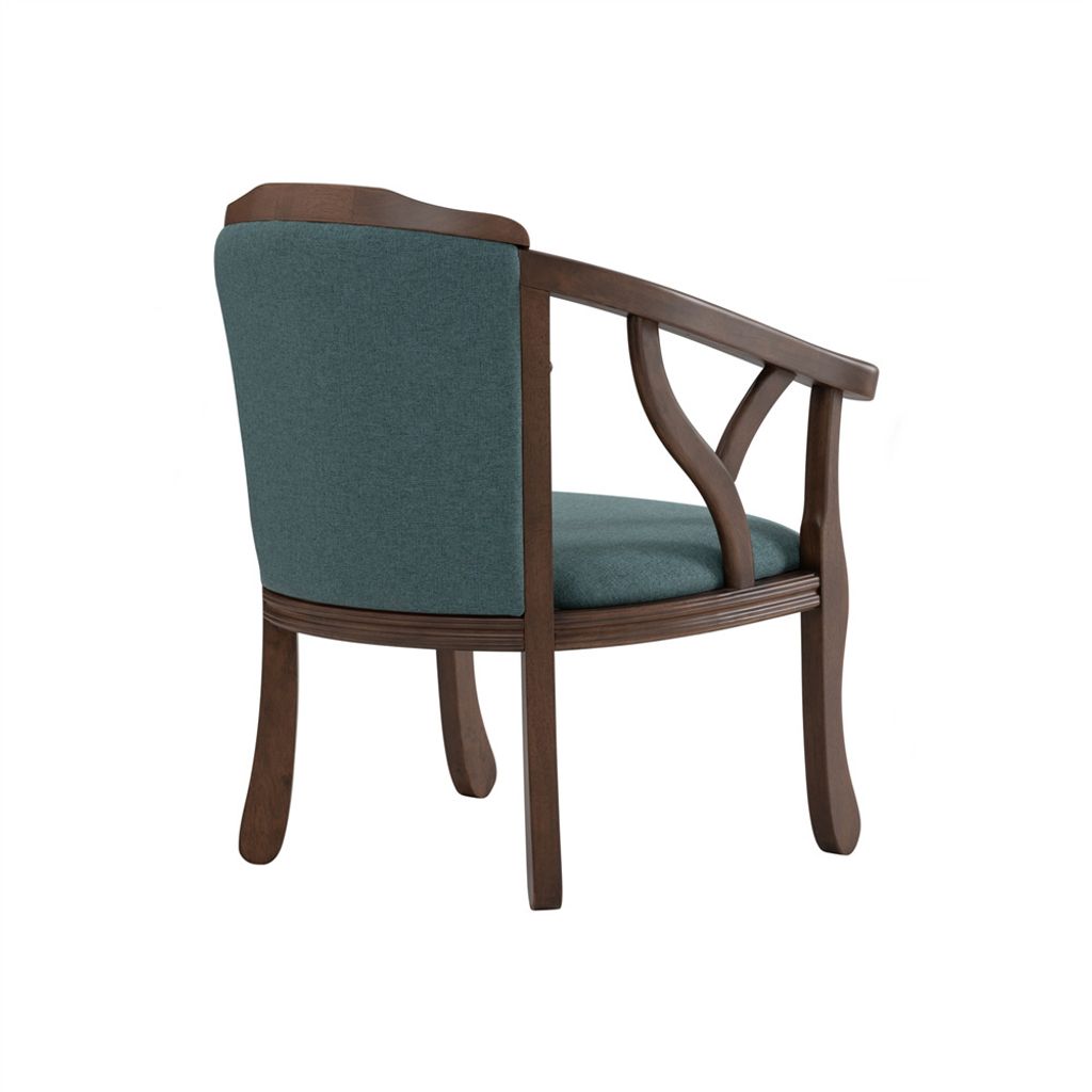 AIMIZON Oezre lounge set in Cocoa colour frame, Nile Green colour Challis fabric seat & back
