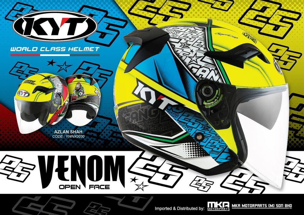 Kyt Venom Open Azlan Shah Takong Racing Riding Apparel