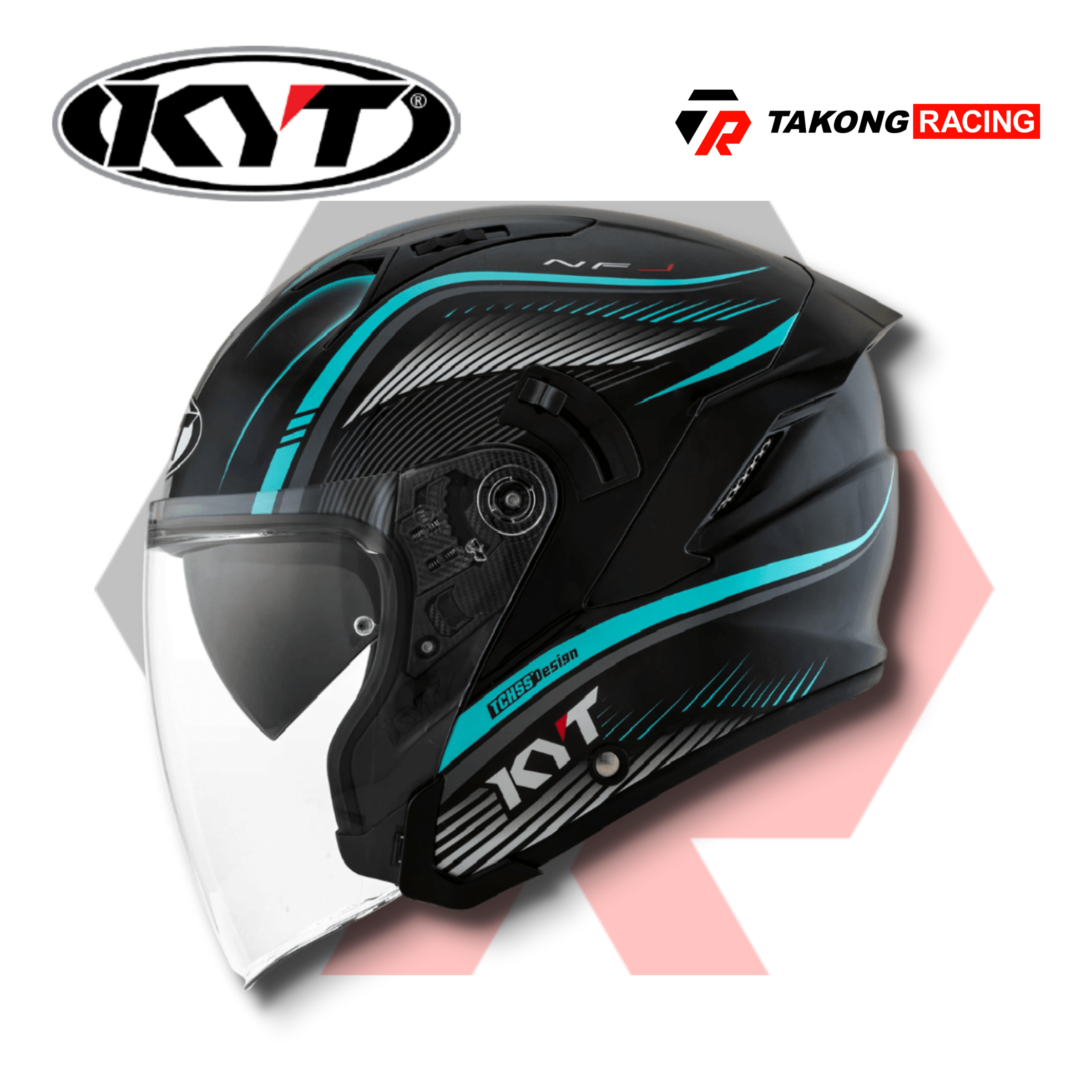 KYT NFJ Radar Aqua Blue – Takong Racing 