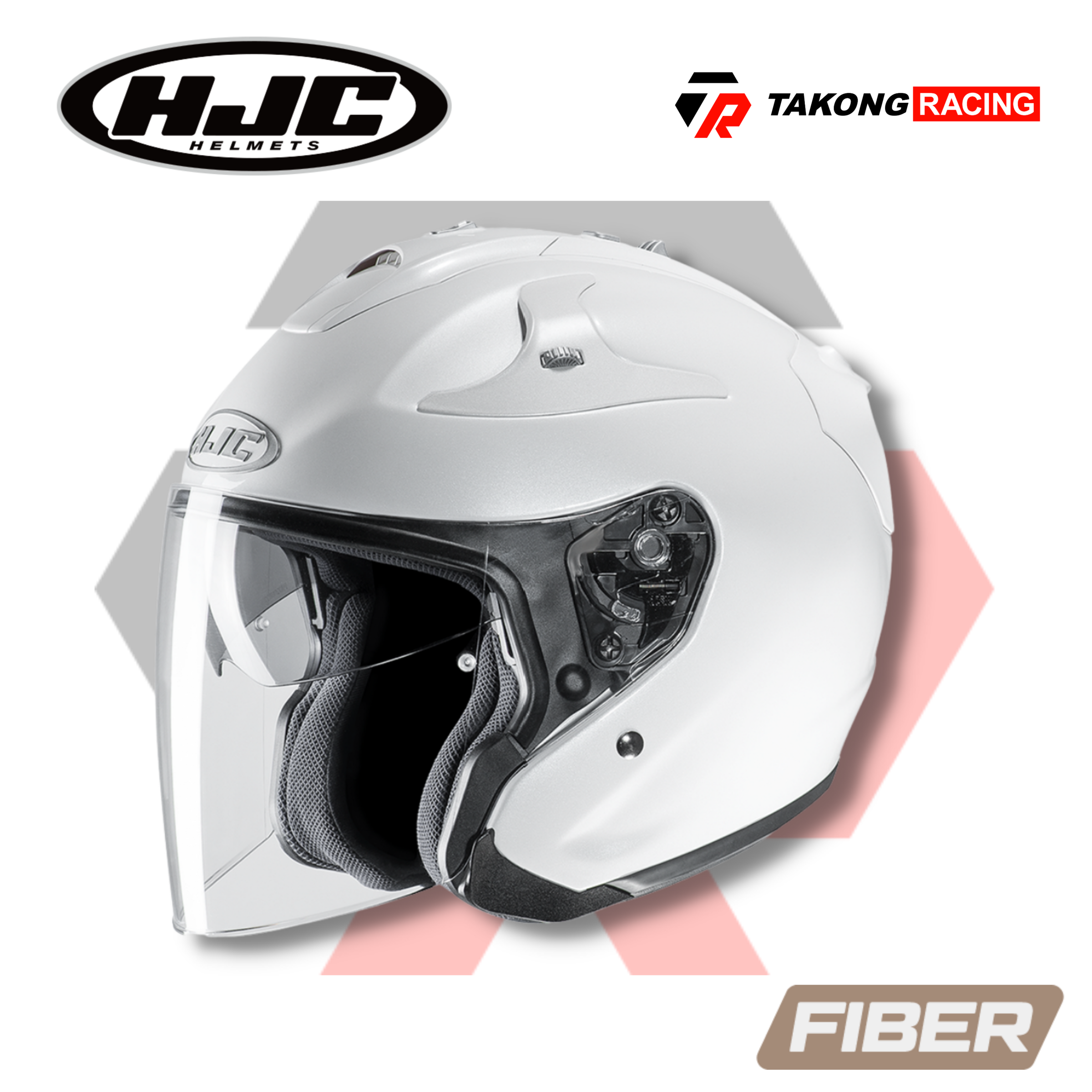 Helmet HJC FG-JET DUKSHAFT WHITE/BLACK S : : Automotive