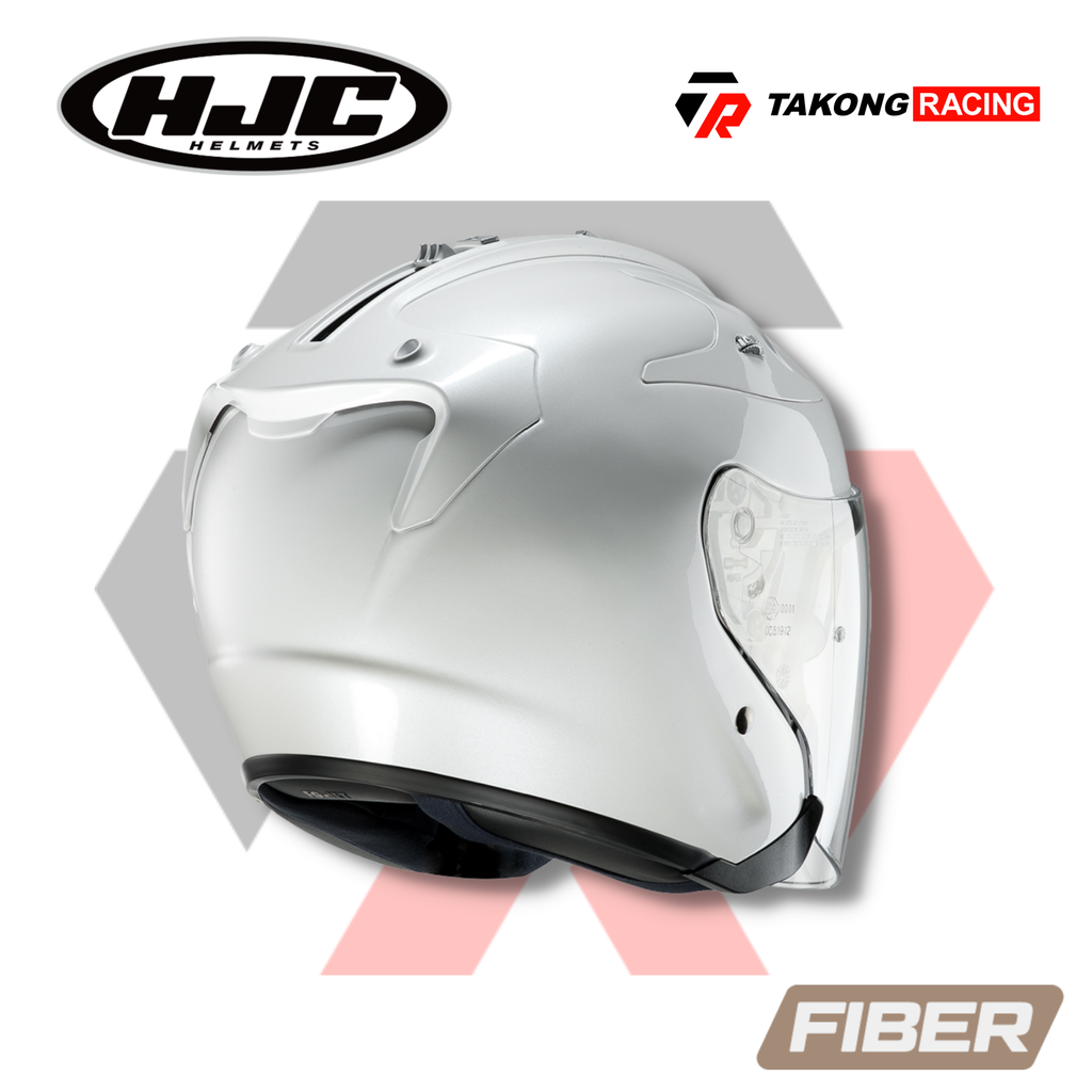 HJC FG-Jet Pearl White Glossy Open Face – Takong Racing (Riding Apparel)