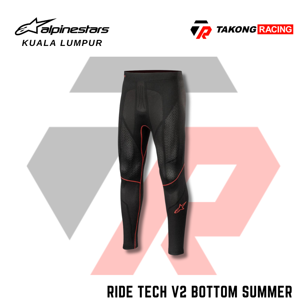 ALPINESTARS Ride Tech V2 Top Long Sleeve Summer Black-Red - Thermal Shirt For The Bike | /en