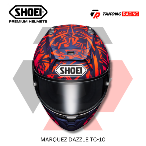 SHOEI Helmets - X15 Dazzle TC-10 – Takong Racing (Riding Apparel)