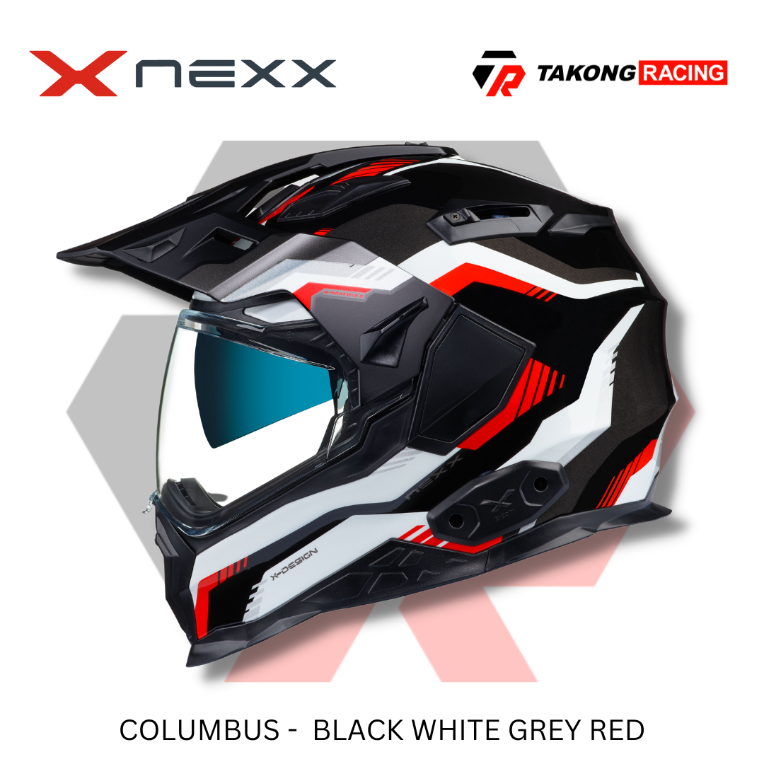 NEXX Helmets X.WED2 Columbus Black White Grey Red – Takong Racing