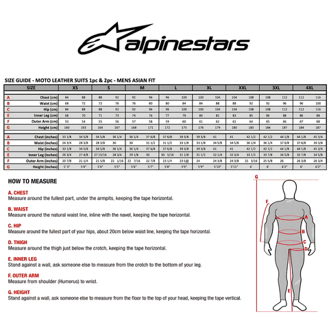 ASTARS ASIAN FIT LEATHER SUIT