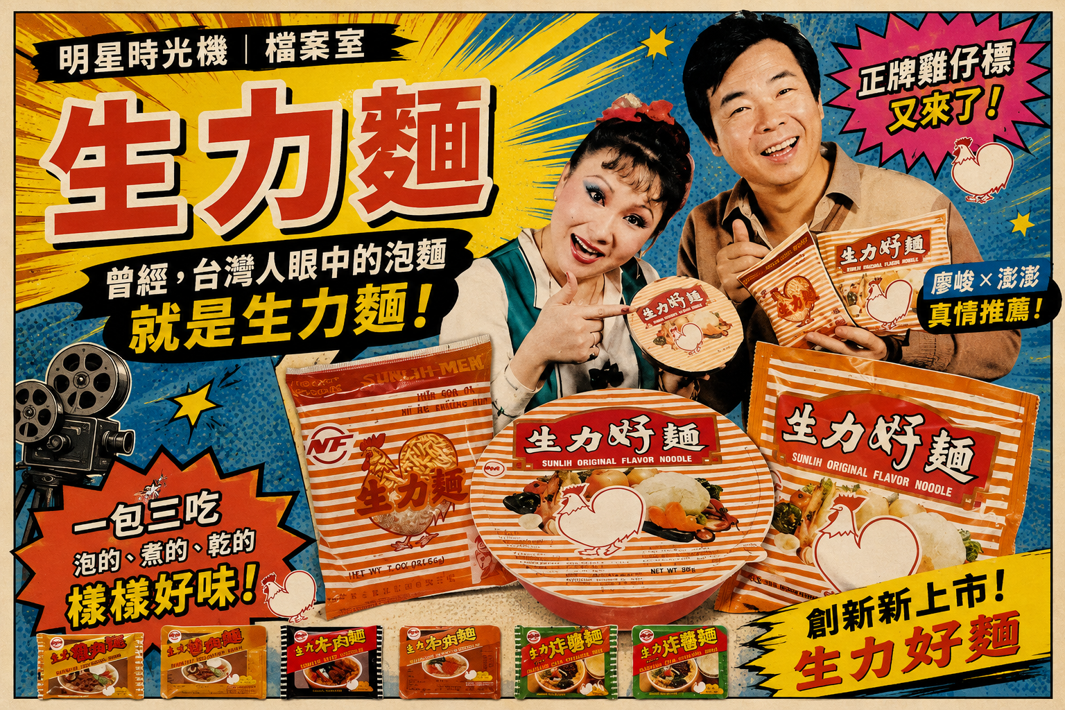 曾經，「生力麵」在台灣就是「泡麵」的意思