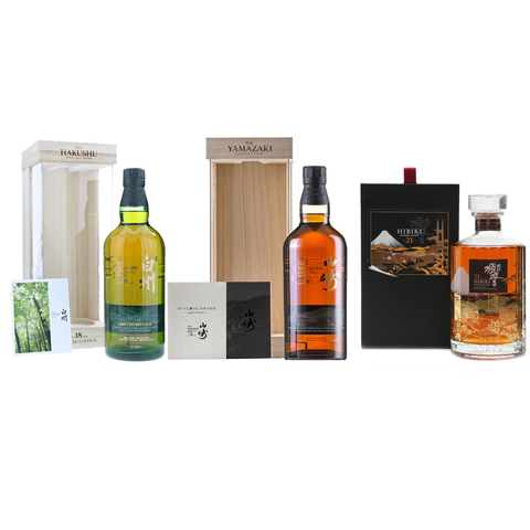 HAKUSHU 18 YEAR OLD/YAMAZAKI 18 YEAR OLD/HIBIKI 21 YEAR OLD