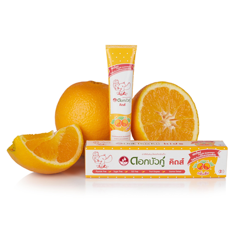 Dokbuaku Kids Orange Flavor Herbal Toothpaste.png