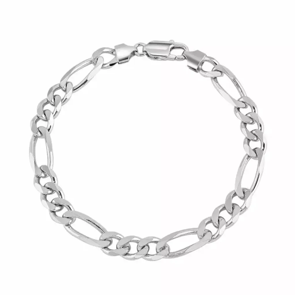 sterling-silver-7-6-mm-diamond-cut-figaro-bracelet-link-flat-closed_1