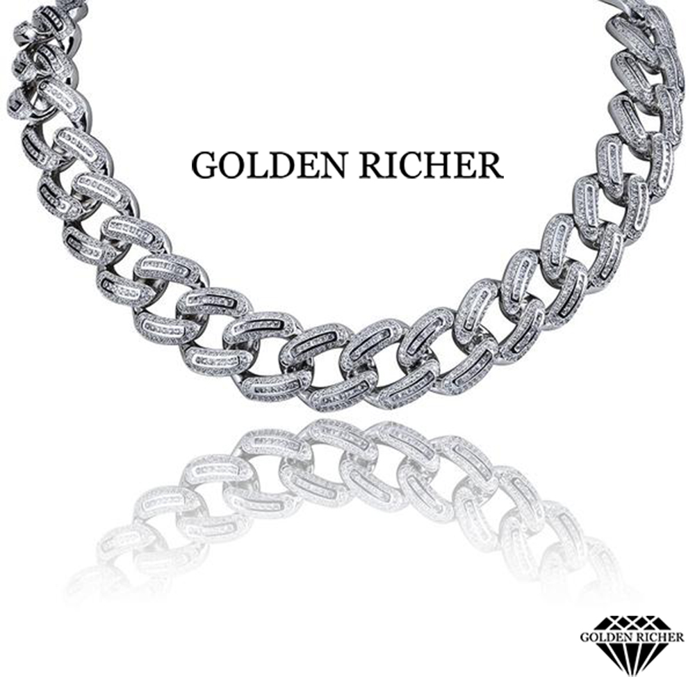 18K Bugatti Cuban link (18mm) – GOLDEN 