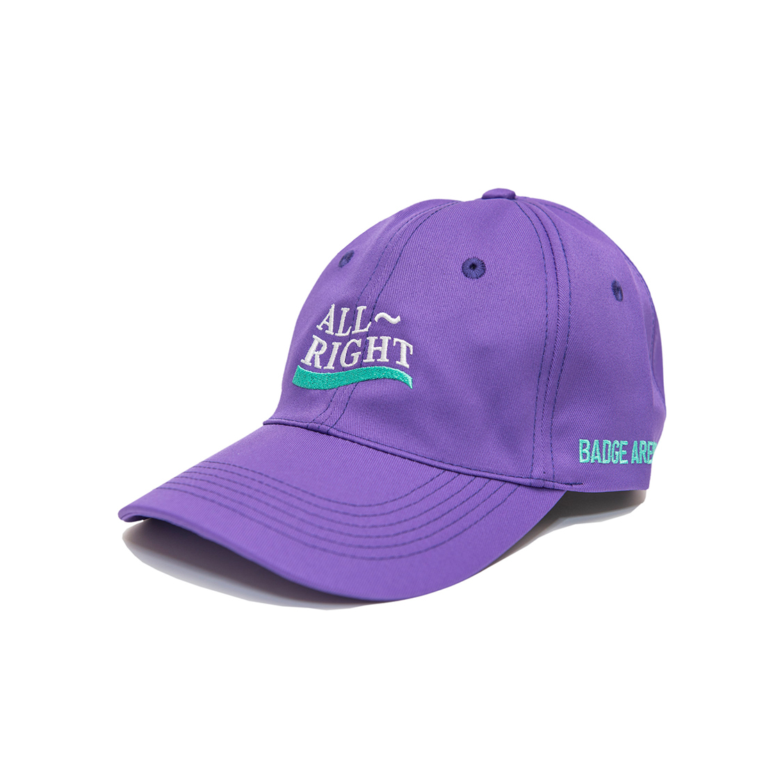 紫ALL_RIGHT帽正面