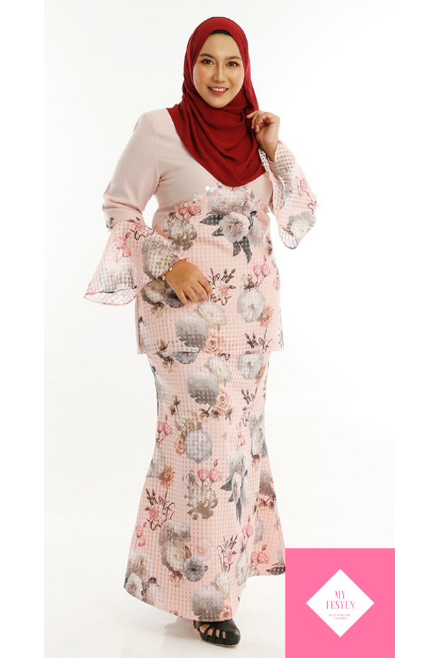  Baju  Kurung  Modern Plus  Size  Pink 1599738 www myfesyen com