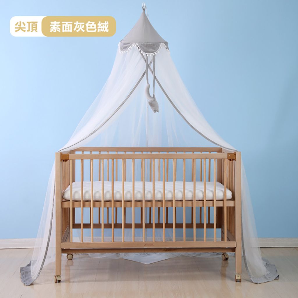 尖頂-素面灰色絨