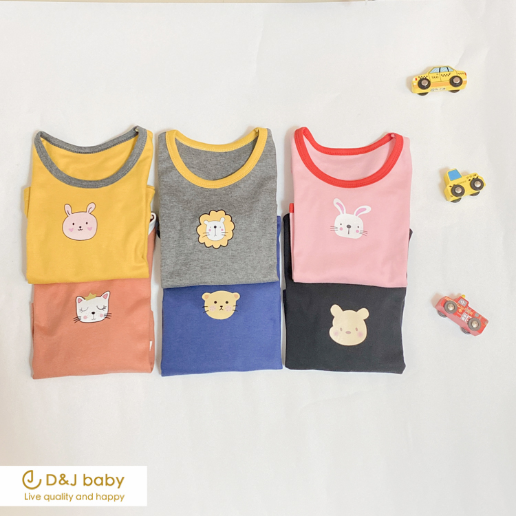 藍色老虎圓領上衣 - D&J baby