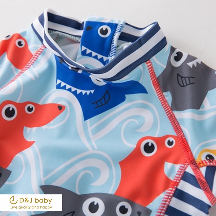 淺藍鯊魚頭男童泳裝 - D&J baby