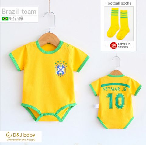 巴西隊足球包屁衣 - D&J baby.jpg