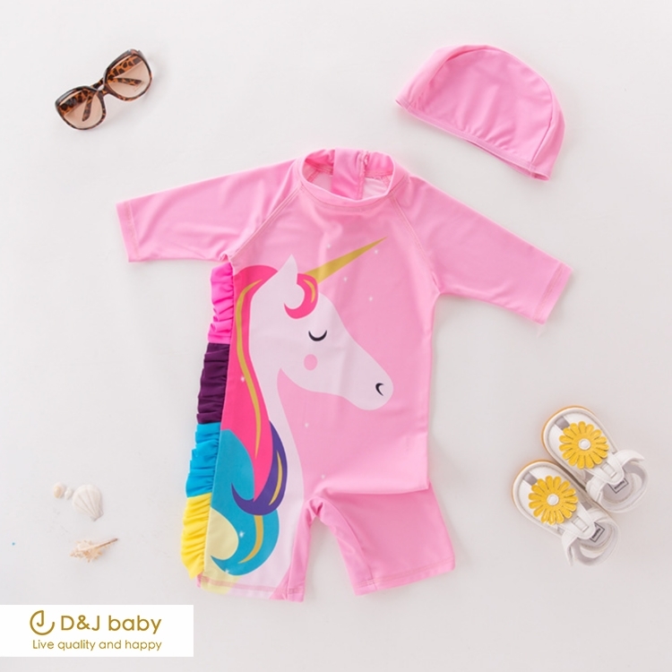 粉紅獨角獸連身泳裝 - D&J baby1.jpg