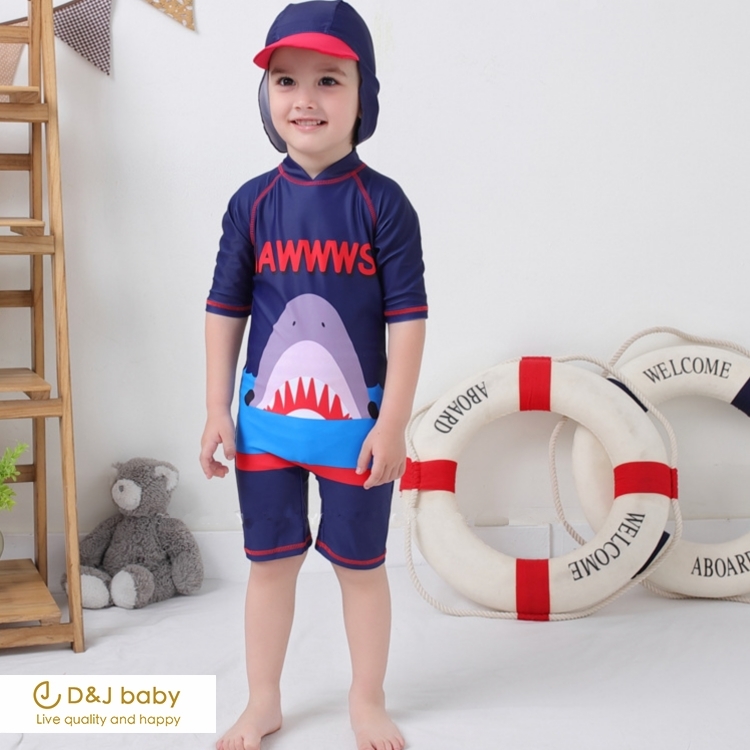 藍色鯊魚男童泳裝 - D&J baby1.jpg