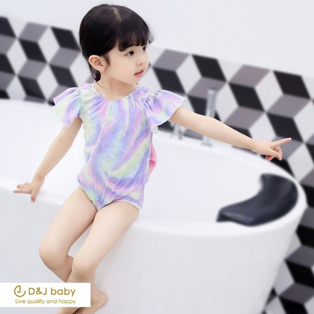 亮面印花女童泳裝 - D&J baby1.jpg