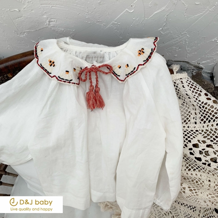 秋季刺繡白色打底衫 - D&J baby7.jpg