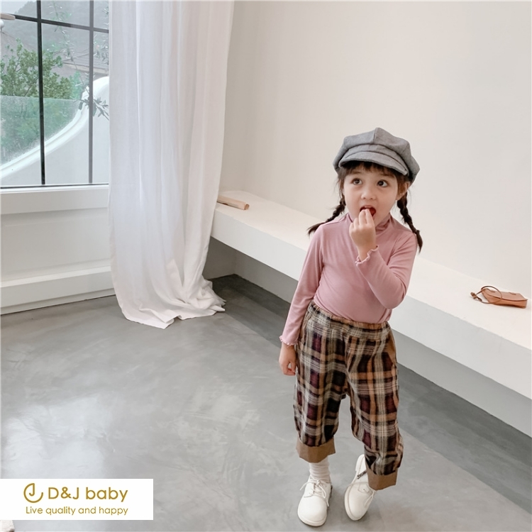 格紋休閒寬鬆長褲 - D&J baby1.jpg