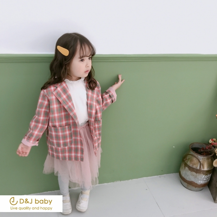 格子學院風西裝外套 - D&J baby1.jpg