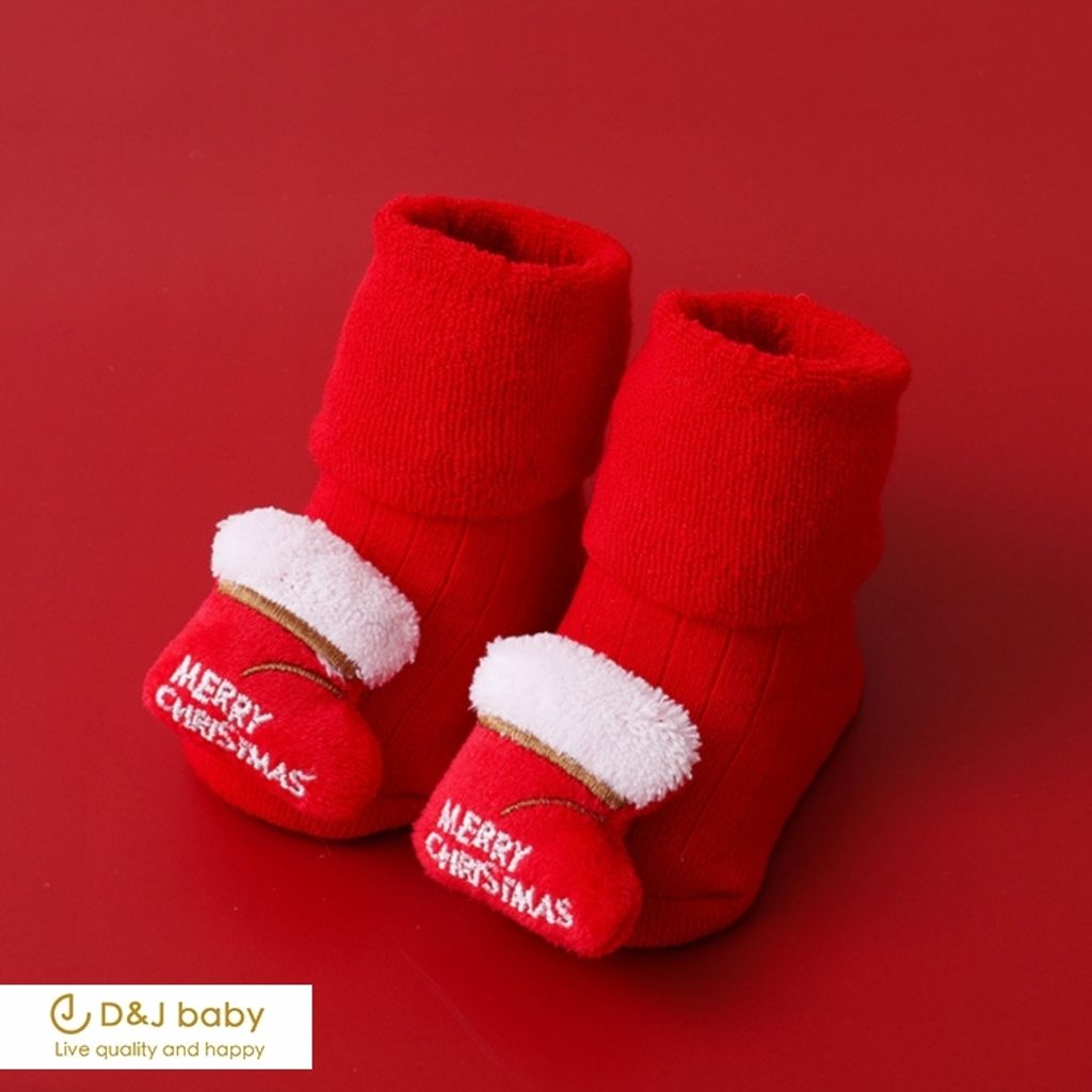 紅色聖誕中長筒襪 - D&J baby12.jpg
