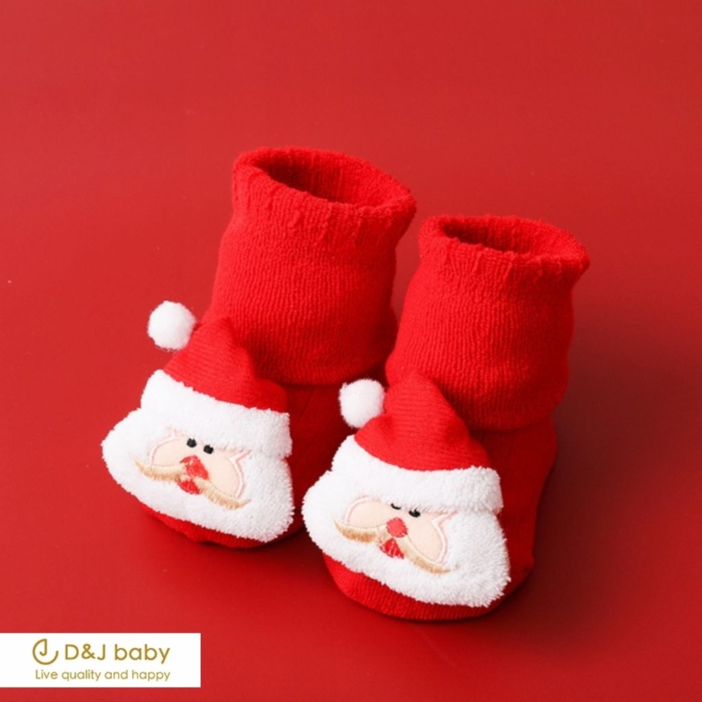 紅色聖誕中長筒襪 - D&J baby13.jpg