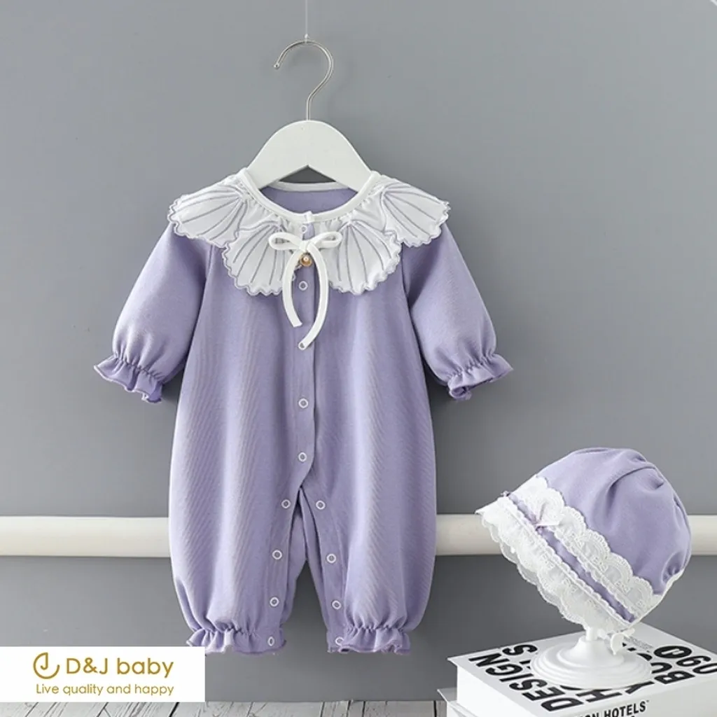 紫色貝殼領包屁衣 - D&J baby1.jpg